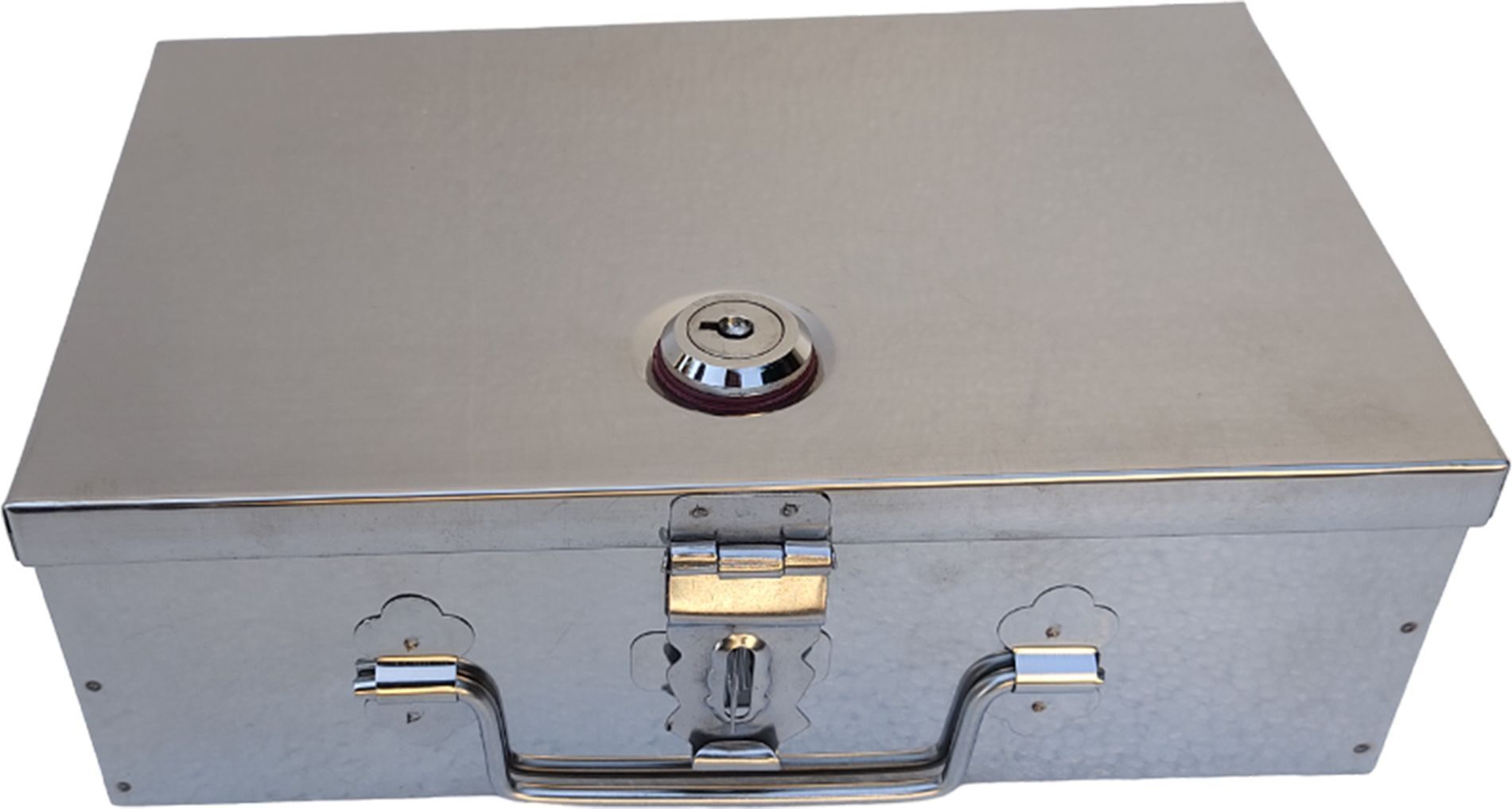 10 Inch Jewellery, Cash & Checkbook Storage Box Steel Safe Locker Box Safe Locker-image-37