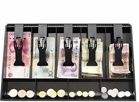 jamunesh Cash Drawer 5 Bills 4 Coins ABS Cashier Storage Box for Super Markets Cash Box-picture-46