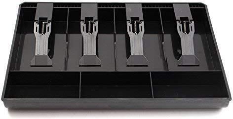 Cash Register Box 4 Cash and 3 Coin Compartment, Store Cashier Coin Drawer Box Cash Box-image-20