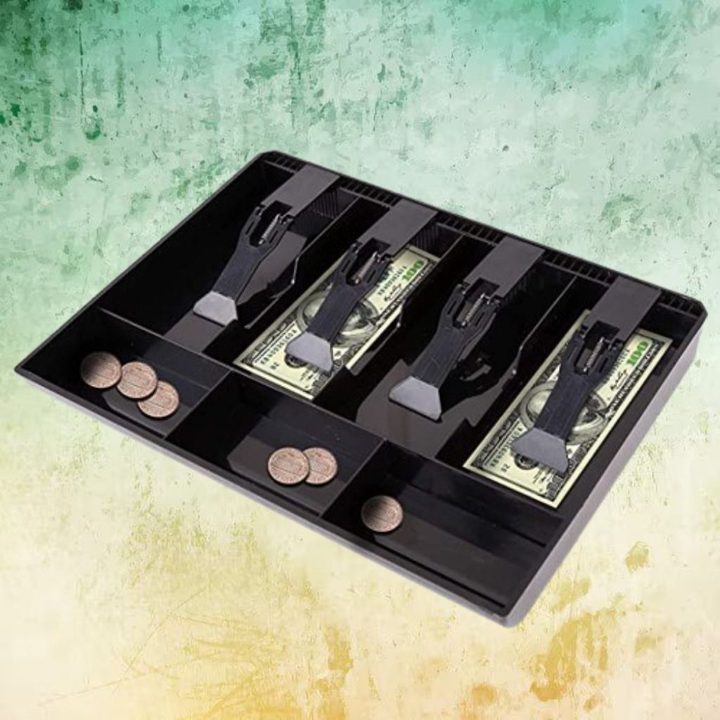 swadhin Cash Counter Organizer 5 Bills 4 Coins Storage Tray Cash Box-picture-15