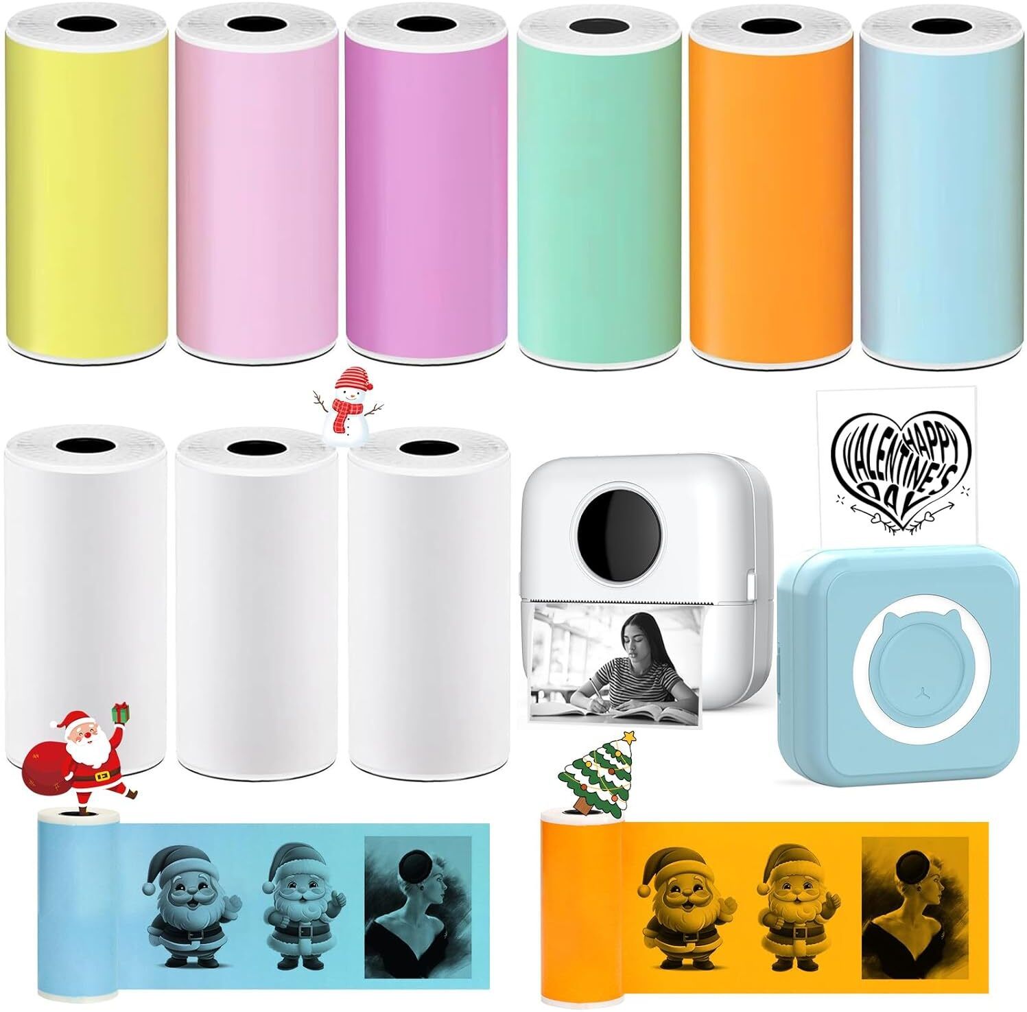 Mini Printer Roll ,Non Sticky 6Colour+3White Refill Roll For Mini printers Thermal Cash Register Paper-image-12