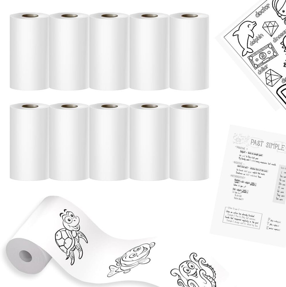 Mini Printer Roll ,Non Sticky 9 White Refill Roll For Mini printers Thermal Cash Register Paper-image-16