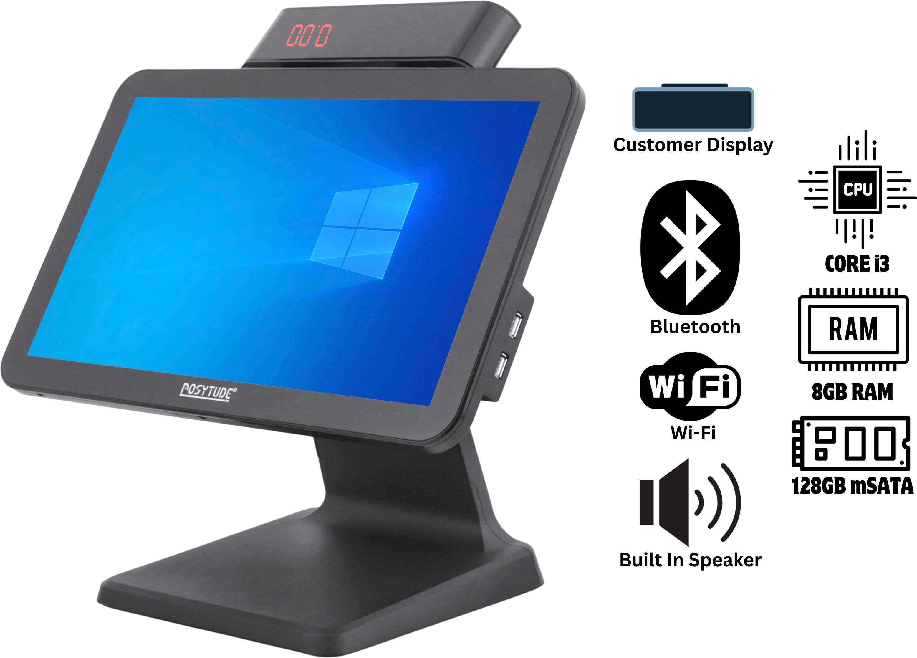 posytude RAZE 26 Billing Machine, Touch Screen POS, Touch Screen Billing Machine Table Top Cash Register-picture-10