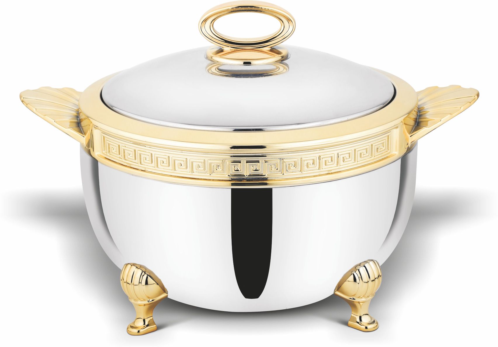Rose Steel Casserole with PUF Insulation & Gold Finish | Hot Food Storage Pot Serve Casserole-image-30