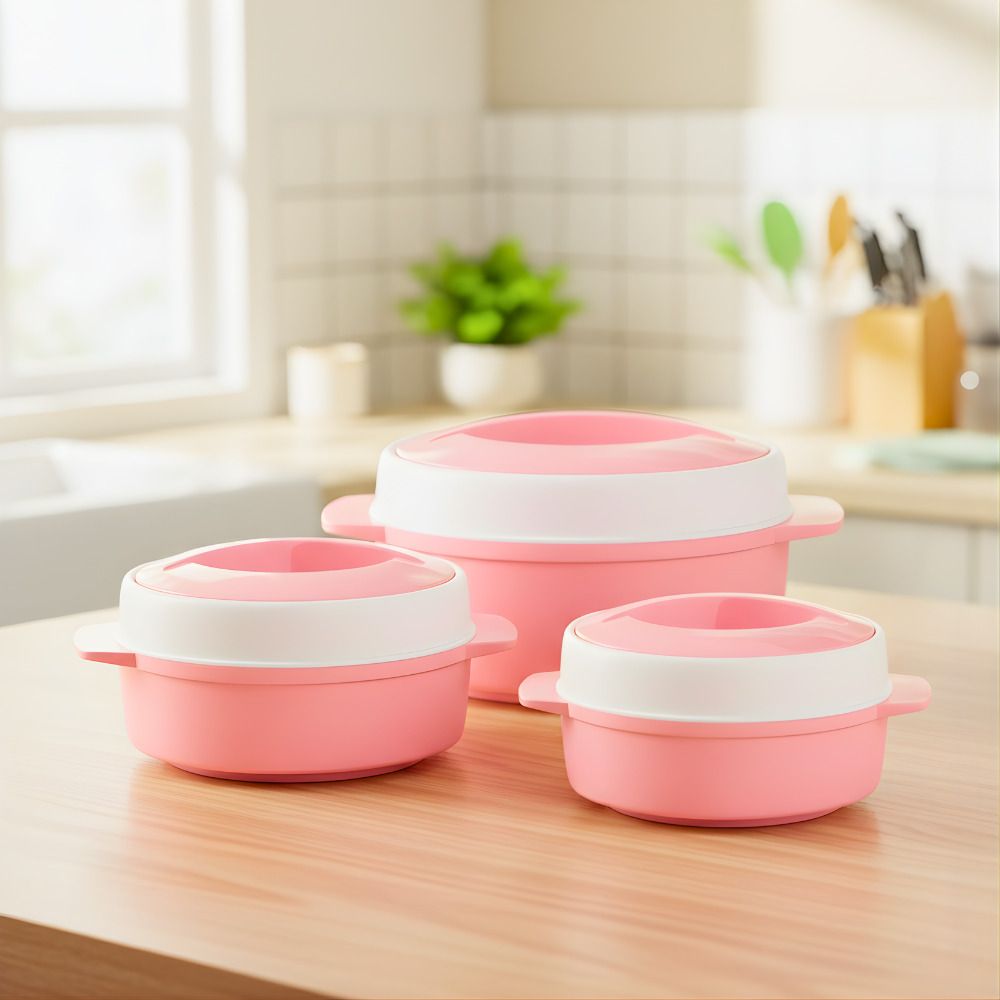 Casserole Set 1500ml, 1000ml, 500ml Pack of 3 Thermoware Casserole Set-image-9