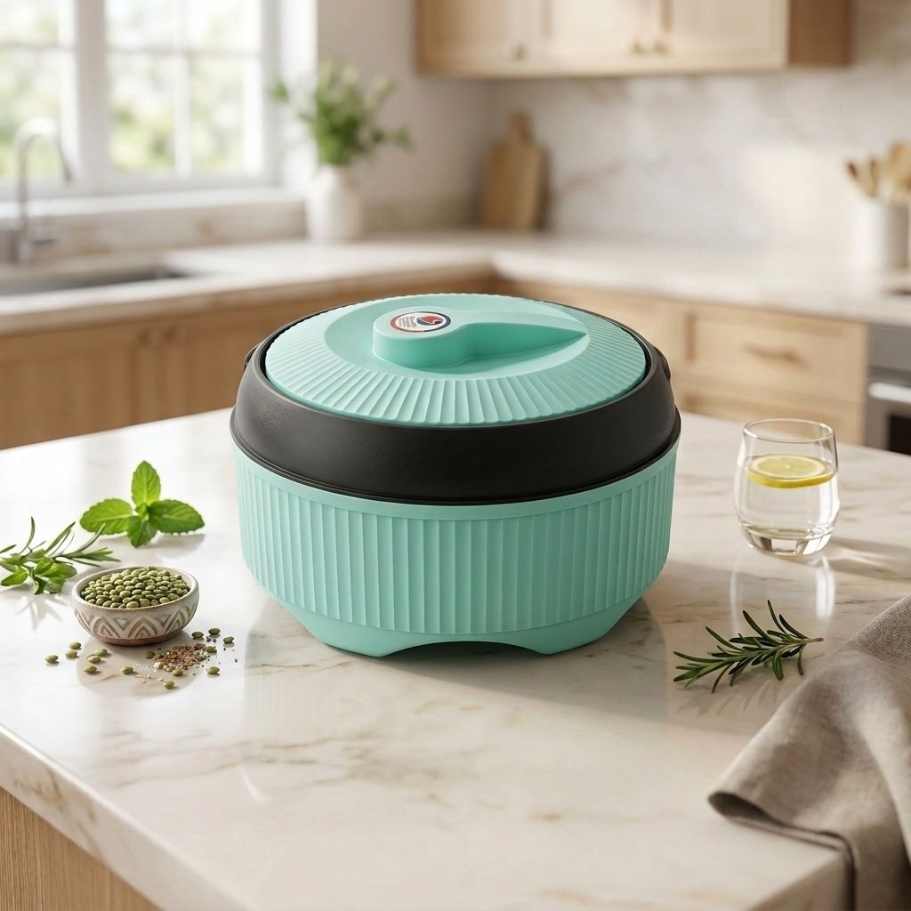 marqueonn 900ml Durable Light Blue Insulated Casserole for Warmth Retention Thermoware Casserole-picture-47