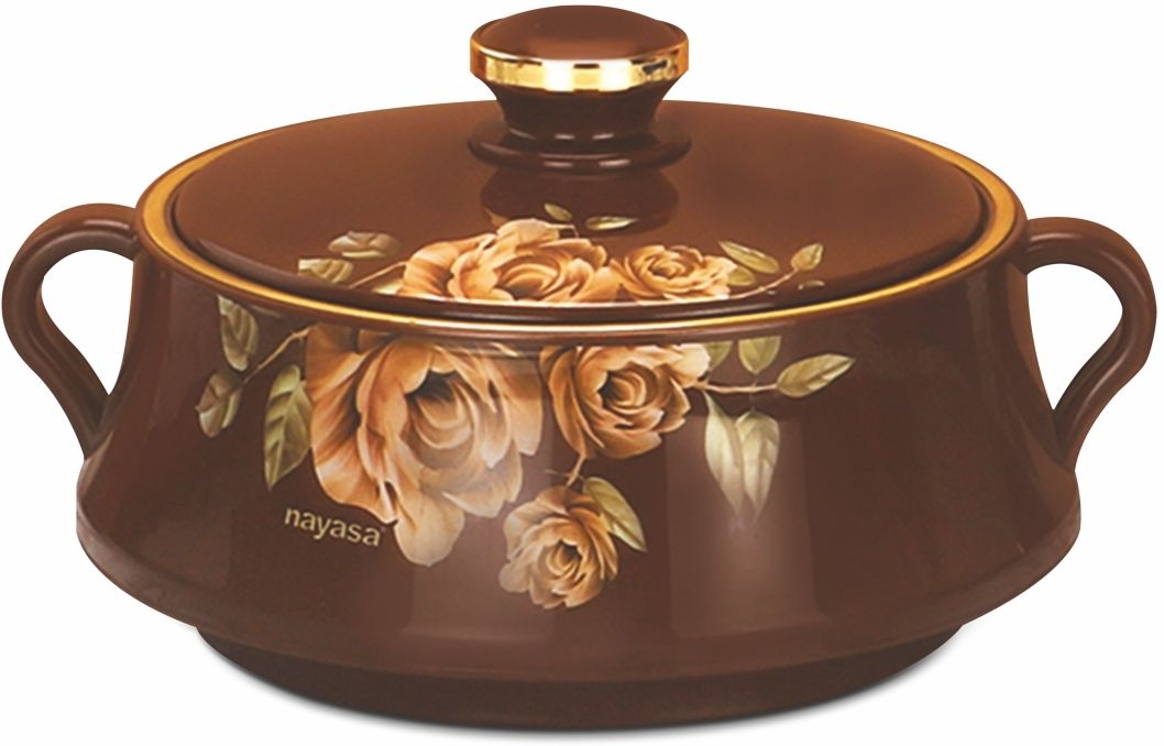 Lorenzo Insulated Casserole 1500 ML | Stainless Steel Inner | Food Grade | Brown Serve Casserole-image-9