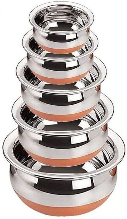 masox store Stainless Steel Cereal Bowl Stainless Steel Cooking Pot Biryani Punjabi Kitchen Cooking and Serving Bowl S8-picture-26