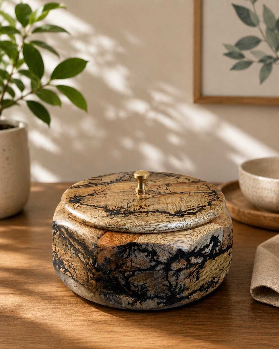 da aura RUSTIC WOODEN ROTI BOX Serve Casserole-picture-26