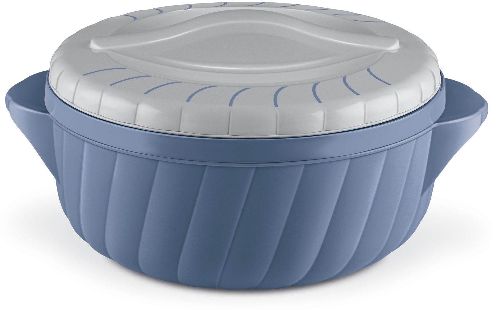 Flora 1000 Insulated Inner Steel Casserole for Roti, 750 ml, Hot Box, Stone Blue Serve Casserole