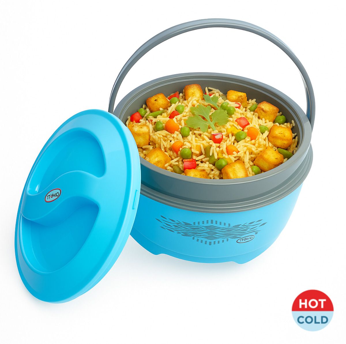 gripwell Insulated Steel Casserole 3000 ml Hot Pot for Roti, Food, Kitchen Use Thermoware Casserole-picture-15