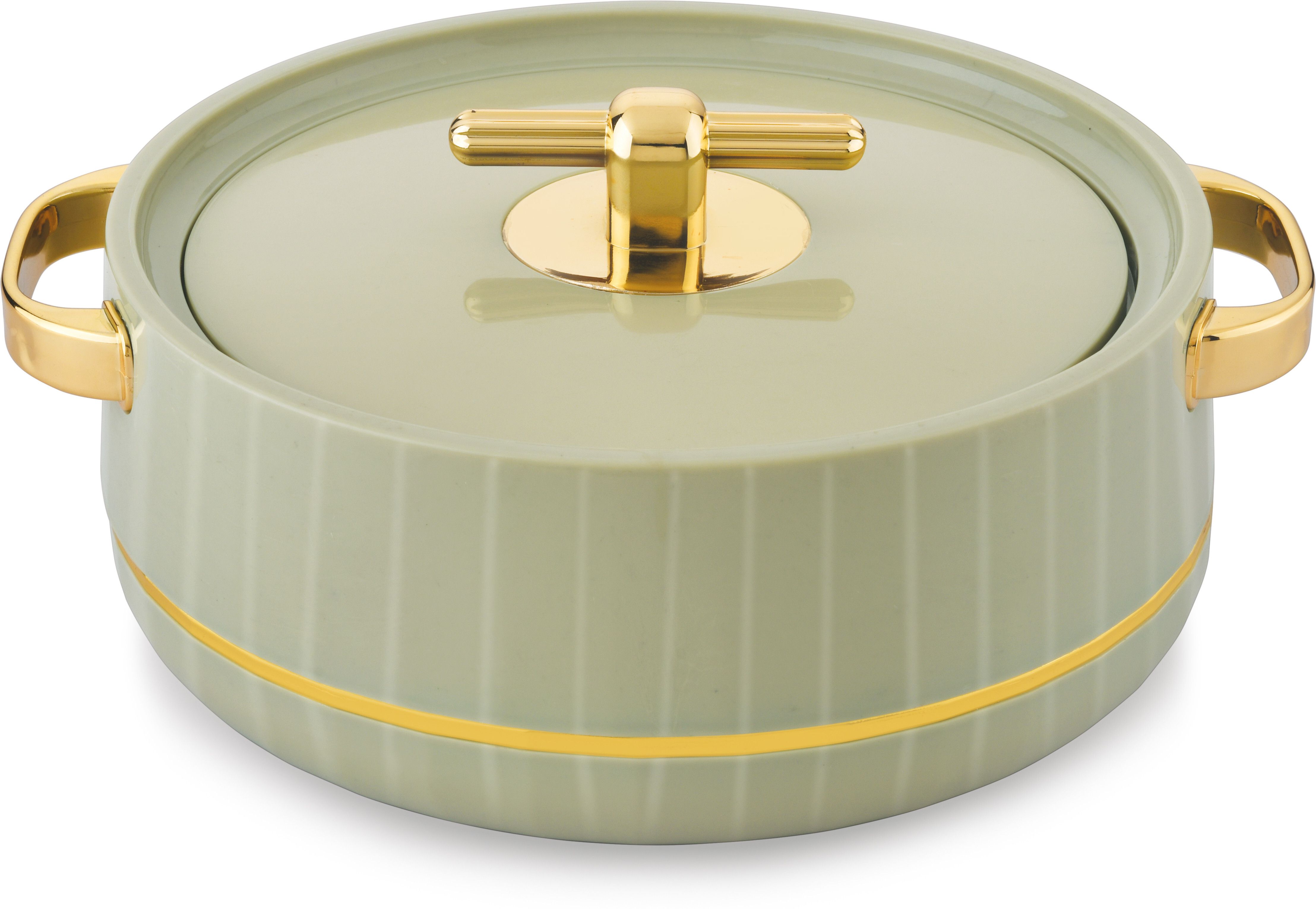 Deluxe Decor 3000 Inner Stainless Steel Insulated Casserole Green Gold Thermoware Casserole