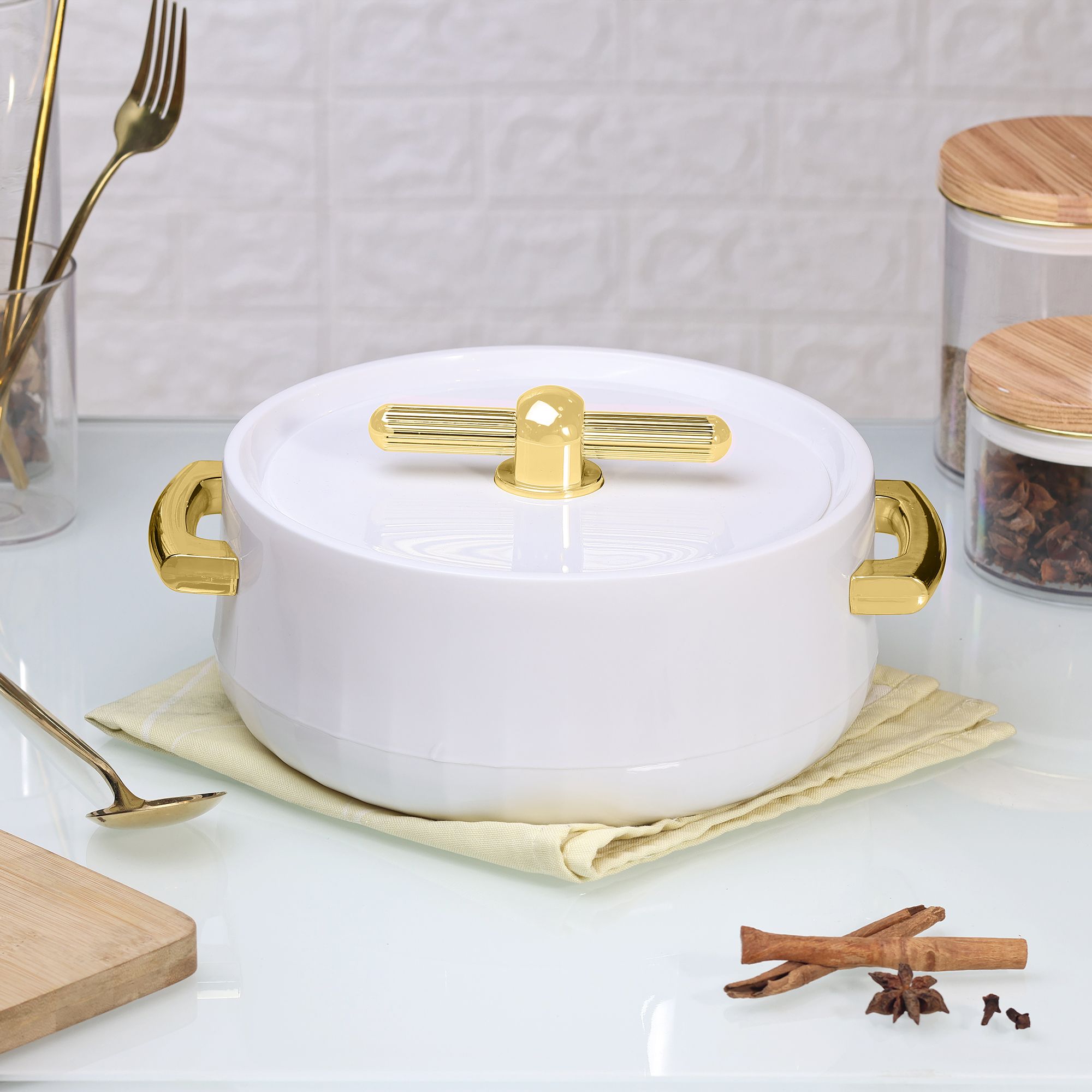 SELVEL Elegance-Casserole-White-Set-of-1 Thermoware Casserole-image-42