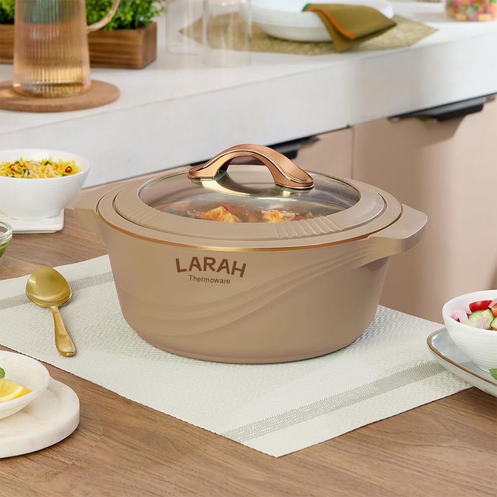 2.3L Glaze PU Insulated Casserole with Glass Lid and Steel Inner, Roti Hot Case Thermoware Casserole-image-19