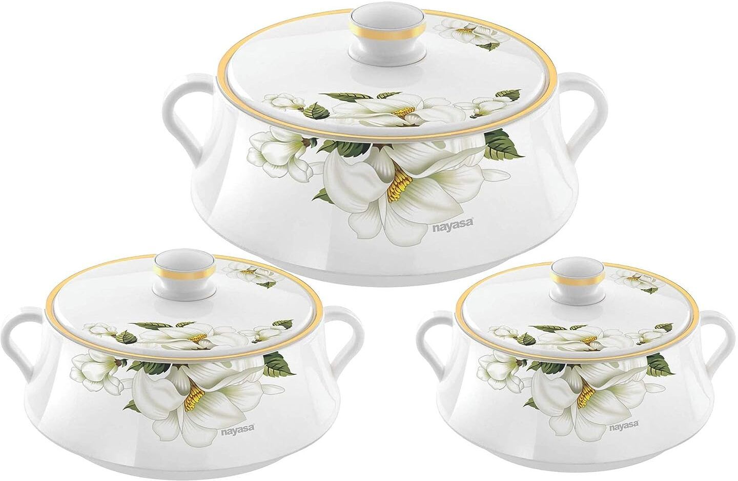 nayasa Pack of 3 Cook and Serve Casserole Set-picture-27