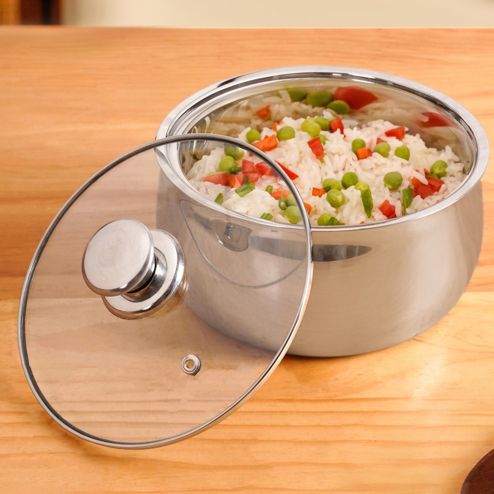 nestasia Engraved Floral Stainless Steel Hot Pot Casserole Pack of 2 Thermoware Casserole-picture-13