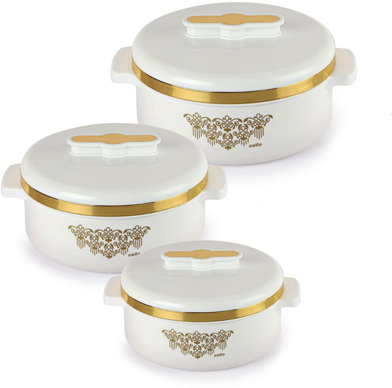 Exotic Stainless Steel Insulated Casserole| Hot Pot | Serve & Store Pack of 3 Serve Casserole Set-image-44