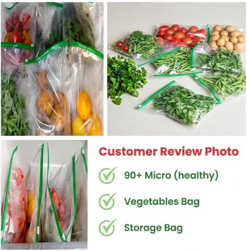 vmsales Zip lock Bag For Storage, Freezer RE-USABLE Zipper Bags Pack of 10 Cook and Serve Casserole-picture-5