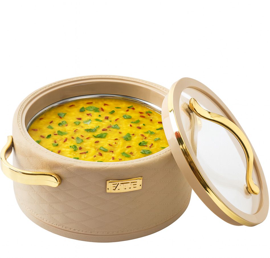Insulated Hot Pot With Glass Lid & Golden Handle | Durable Inner Steel | Premium Serve Casserole-image-39