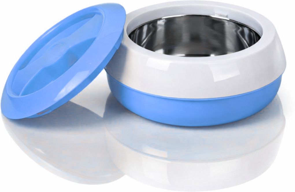 maharani luxe Trendy Casserole 1000 ml Blue | Plastic Outer Body with Stainless Steel Inner Serve Casserole-picture-33