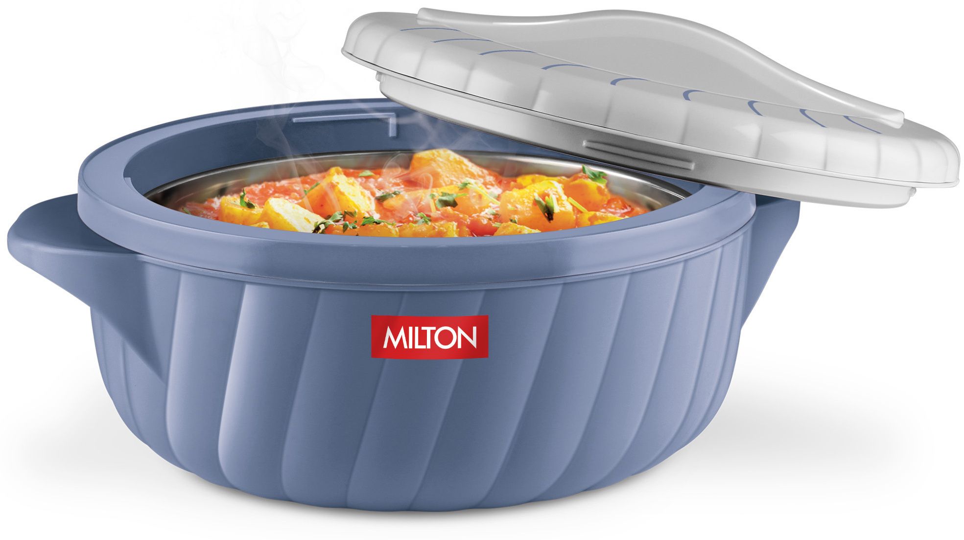 Flora 1500 Insulated Inner Steel Casserole for Roti, 1.25 Litre, Stone Blue Serve Casserole-image-3