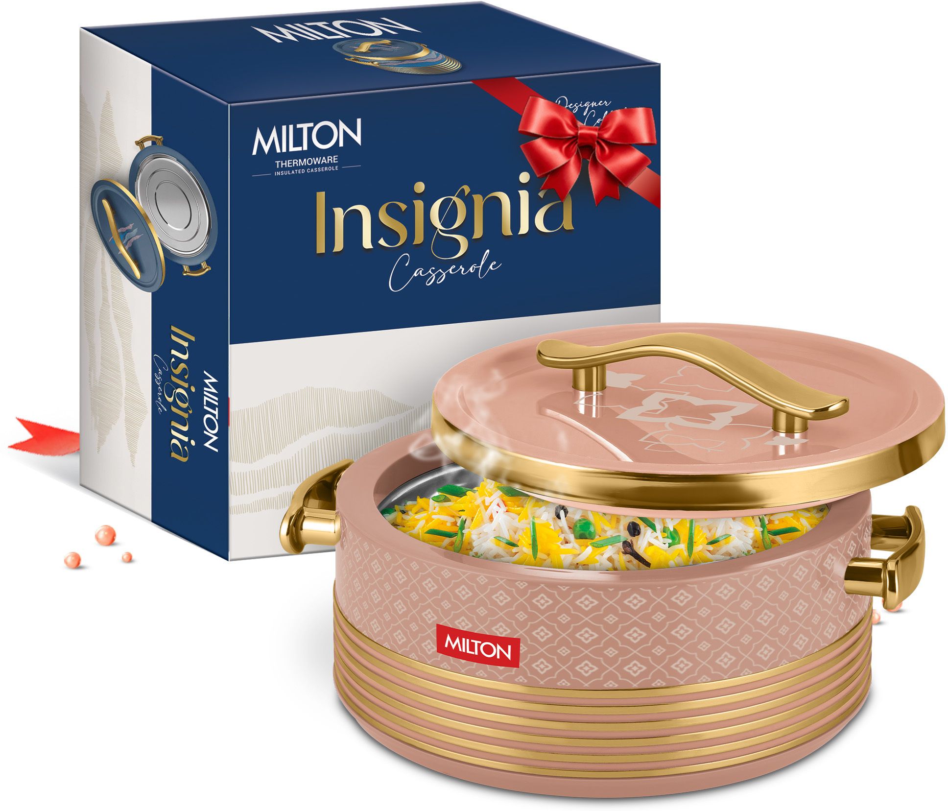 Milton Insignia 1000 Casserole 2100 ml | Inside Steel, Insulated Hot Pot - Brown Thermoware Casserole-image-16