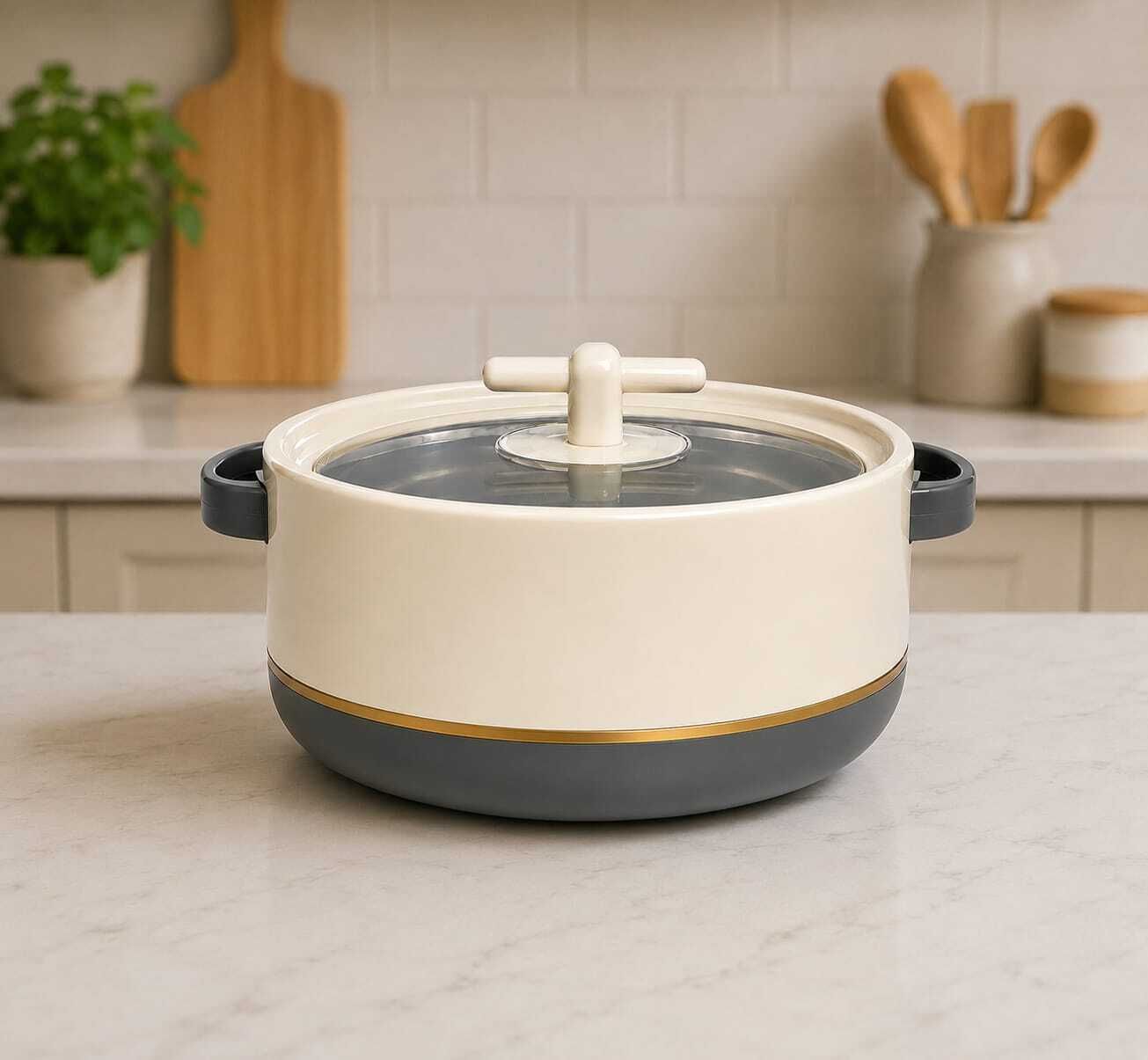 shiv steel Premium Insulated Casserole with Lid | Hot Pot for Kitchen & Dining Serve Casserole-picture-6