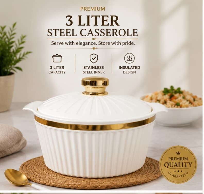 premium pink 3 liter cesserole Serve Casserole-image-43