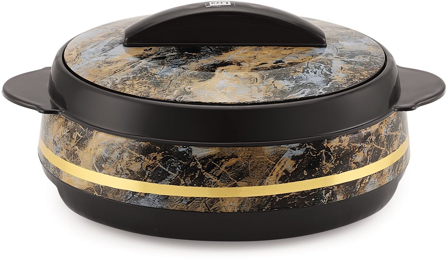 Marble Finish 2000Ml Insulated Hot Pot Inner Steel & Plastic Casserole With Lid Serve Casserole-image-6