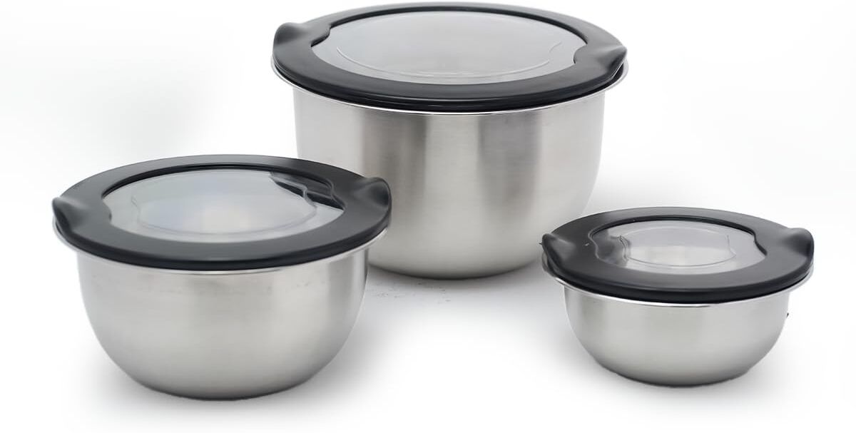 Nesting Food Storage & Mixing Bowls for Kitchen Serve Casserole Set-image-18