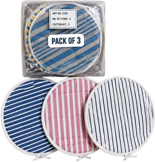 n9 beauty Kitchen Chapati Round Warmer Hotcase Kit | Cotton Insulated Roti & Chapati Serve Casserole-picture-45
