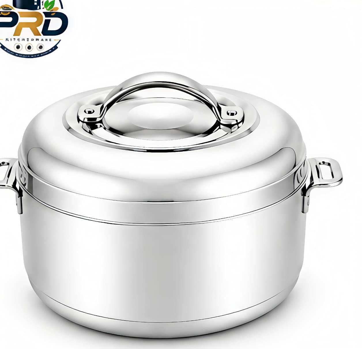 Stainless Steel Hot Pot Casserole with Lid & Side Handles | Mirror Finish Food Serve Casserole-image-3