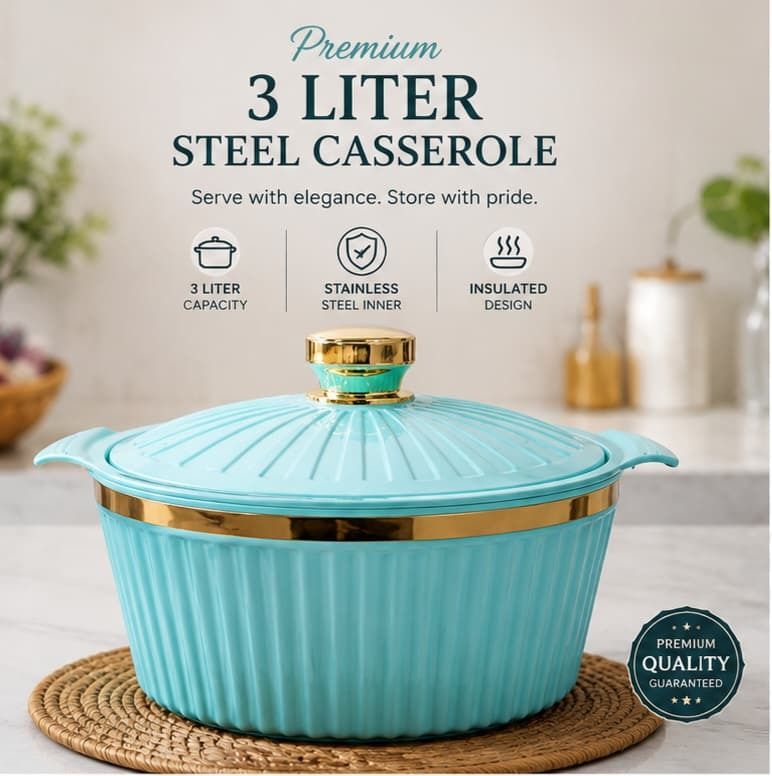 premium pink 3 liter cesserole Serve Casserole-image-41