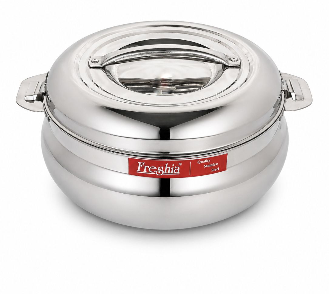 freshia 1.3 Liter Insulated Stainless Steel Roti Casserole, 1.2 Liter Hot Pot Serve Casserole-picture-34