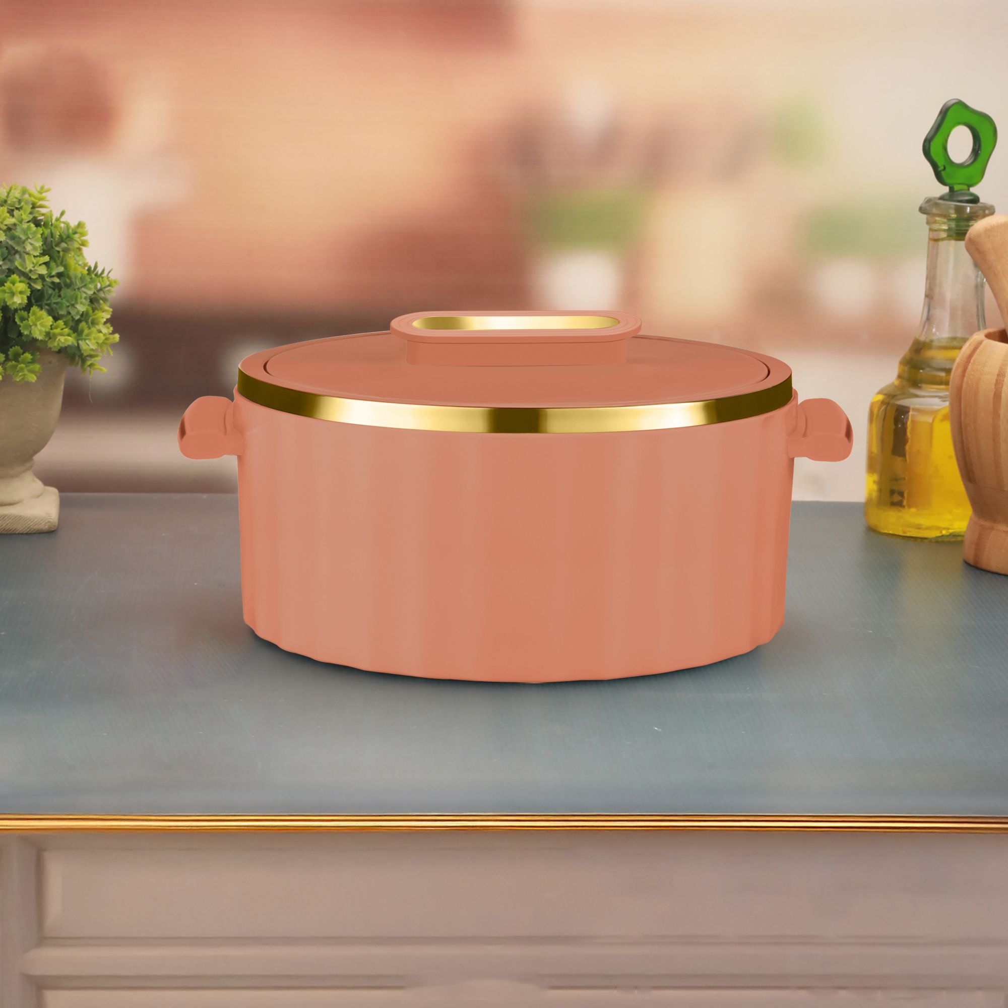 trueware Celebration Inner Steel PU Insulated 2900 ML BPA Free, Food Grade Thermoware Casserole-picture-4