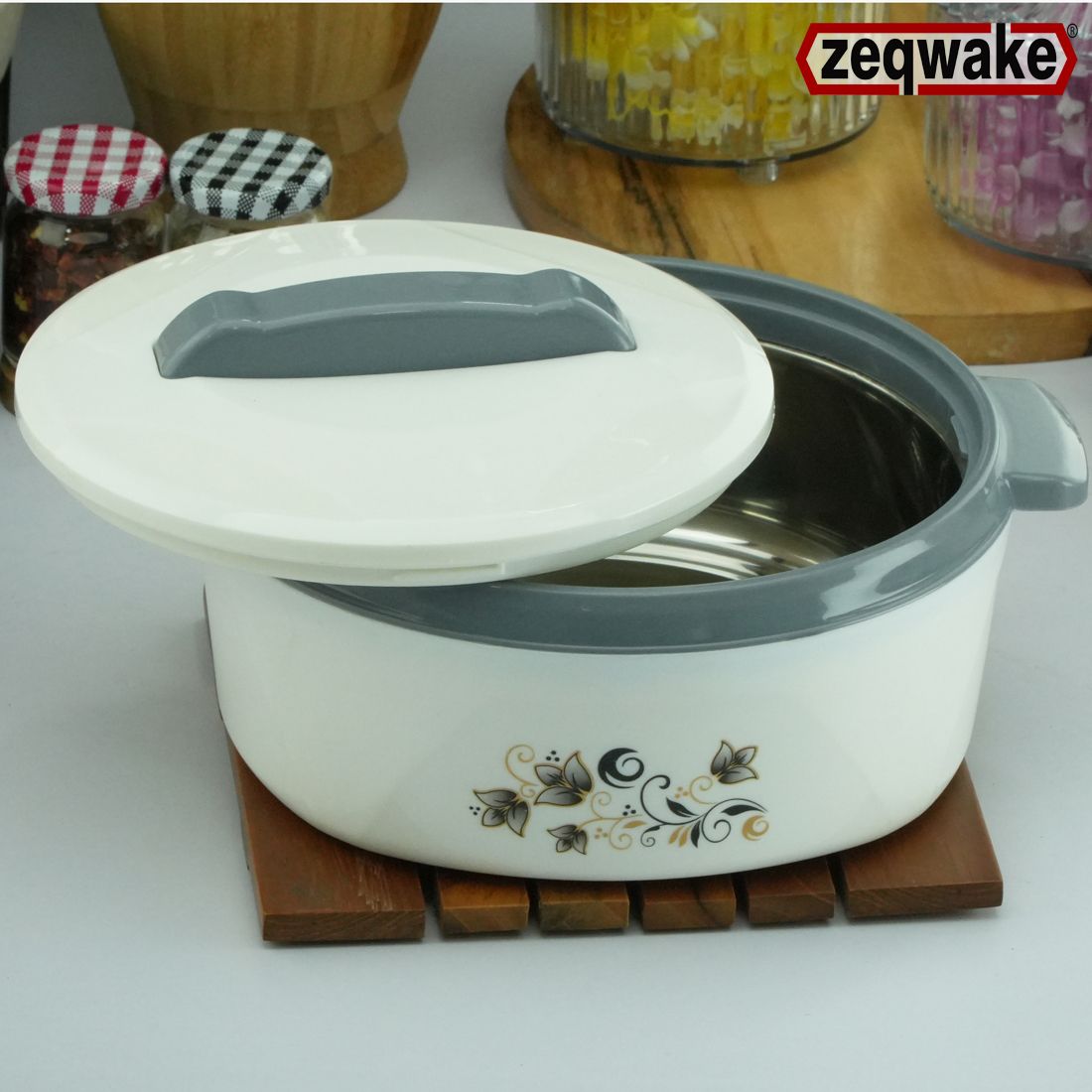 Hot Casserole with Plastic Insulated Inner Stainless Steel Thermoware Casserole-image-21