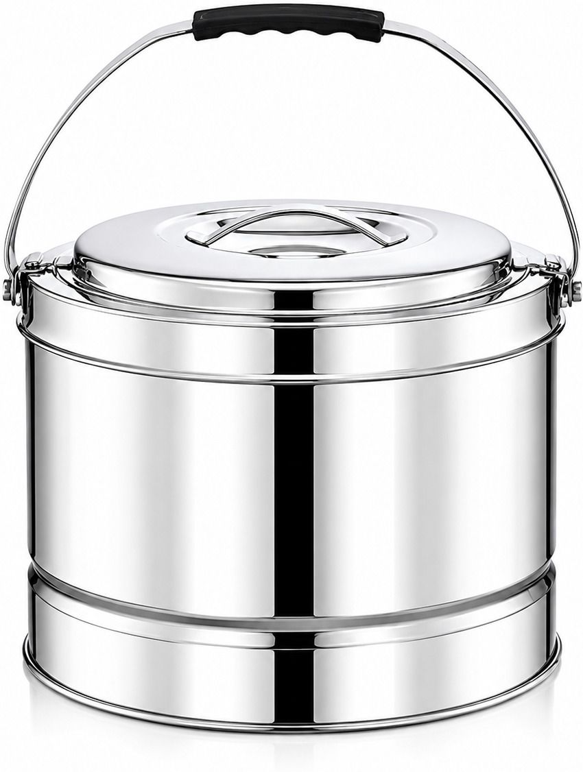 milkyway Premium Steel Double-Wall PUF Hotbox Hotpot for Roti, Chapati, Rice & Curry Thermoware Casserole-picture-10