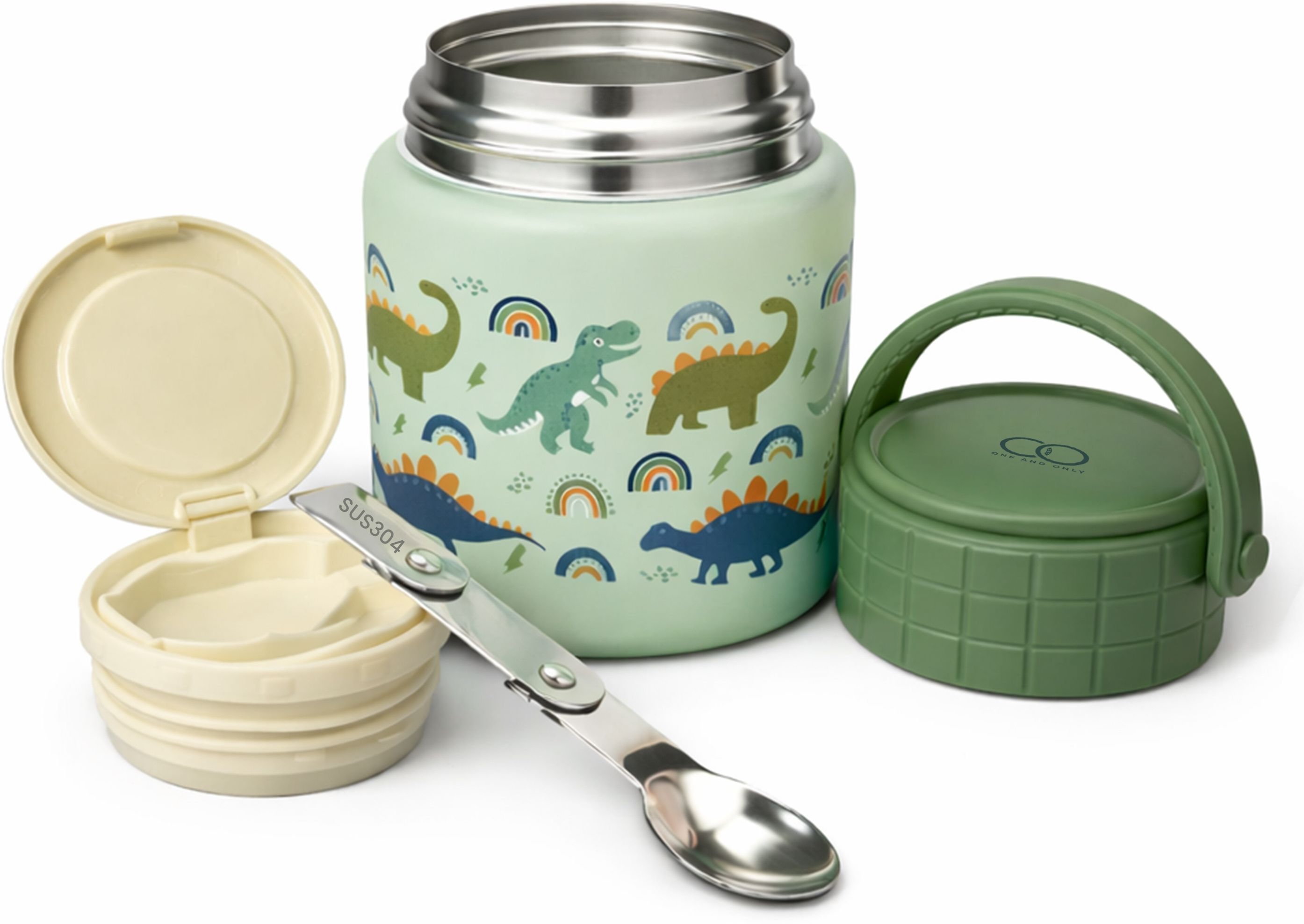 one and only Stainless Steel Food Jar, Vacuum Insulated Thermos with Leakproof Lid & Spoon 1 Containers Stainless Steel School Lunch Box-picture-6