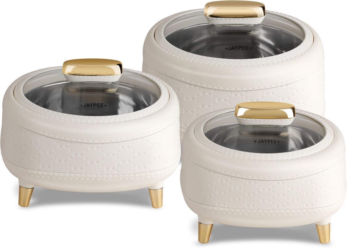 Klass Stainless Steel Thermoware Serving Casserole Set Lockable Lid Pack of 3 Serve Casserole Set-image-19