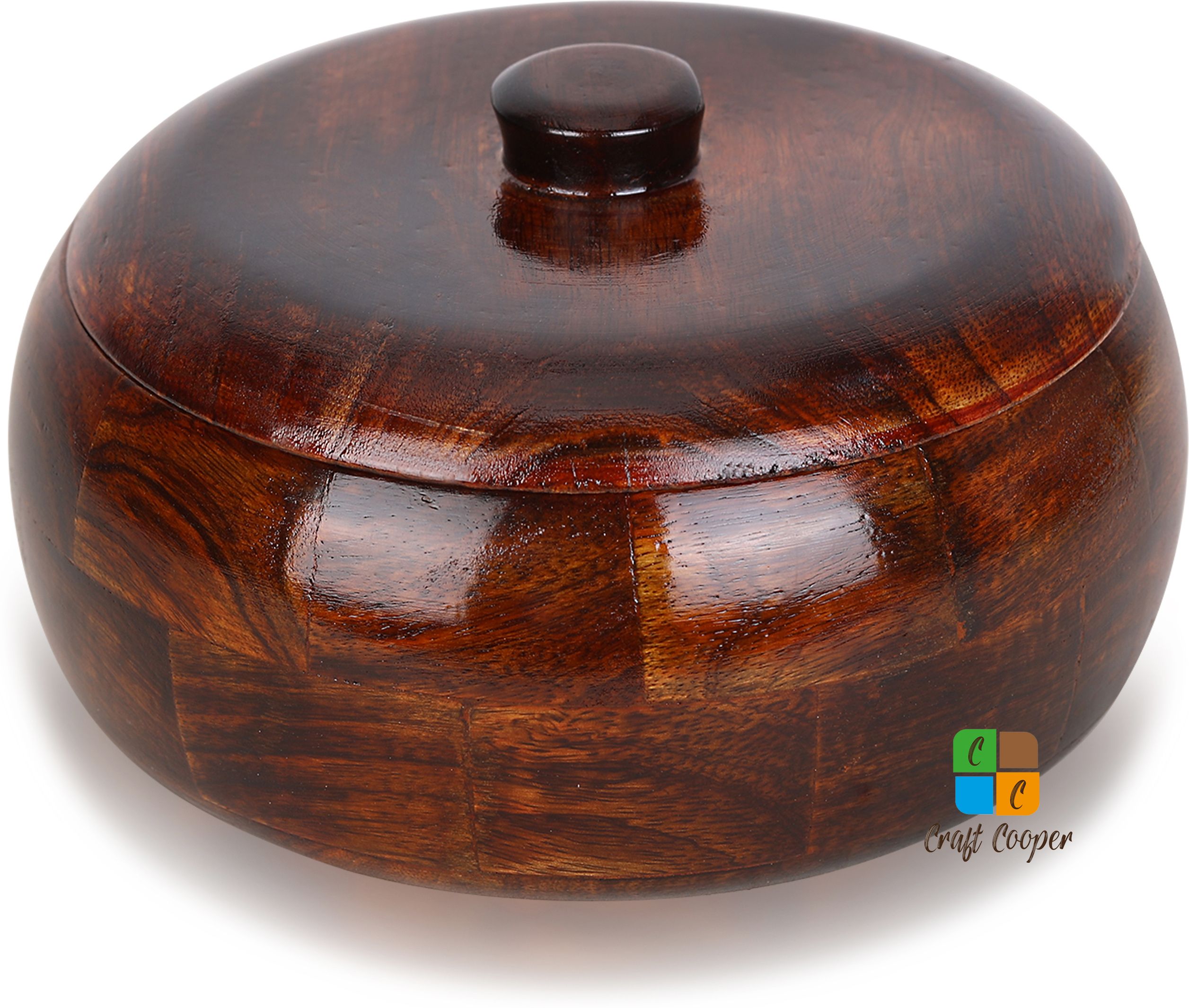 Handicrafts Wooden Casserole| Chapati Box| Chapati Box for Kitchen Cook and Serve Casserole-image-43