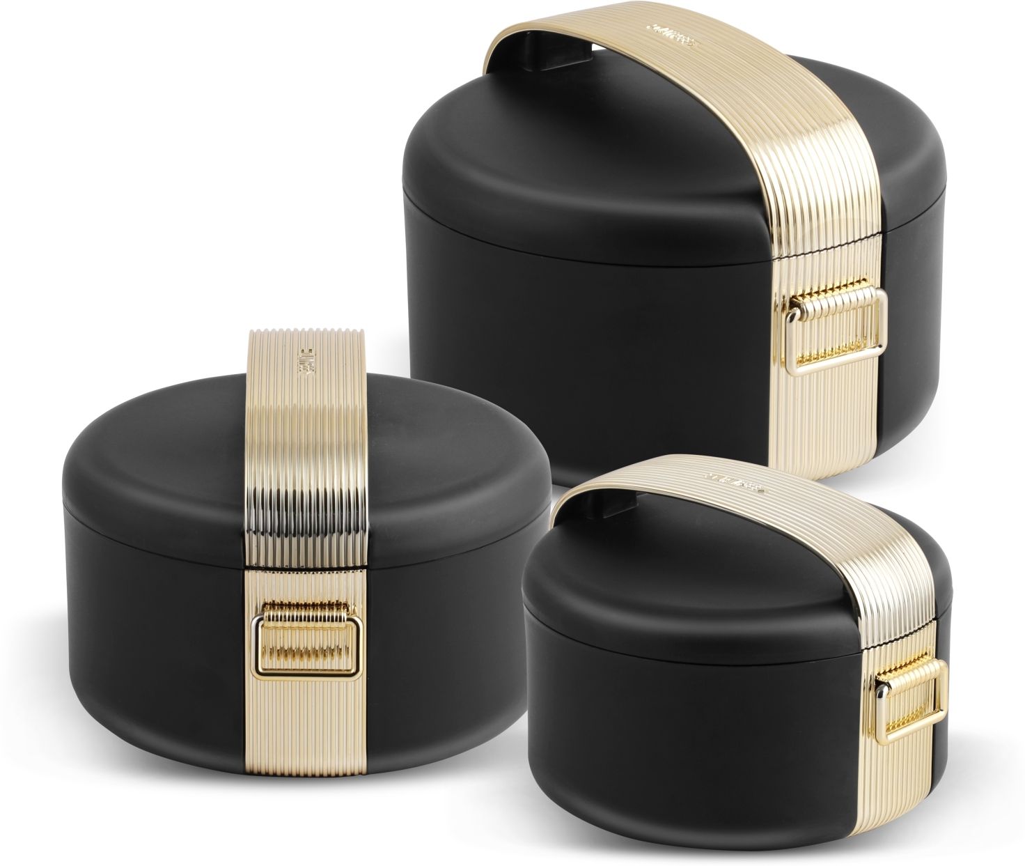 REGALIA Casserole Set Matte Chrome Finish for Biryani, Chapati, Puri and Dishes Pack of 3 Serve Casserole Set-image-40