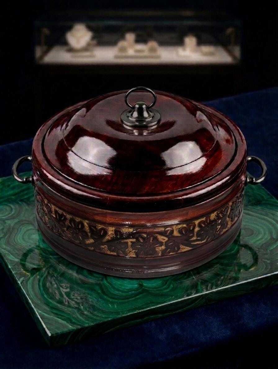 PREMIUM WOODEN CASSEROLE FOR CHAPATI Serve Casserole-image-20