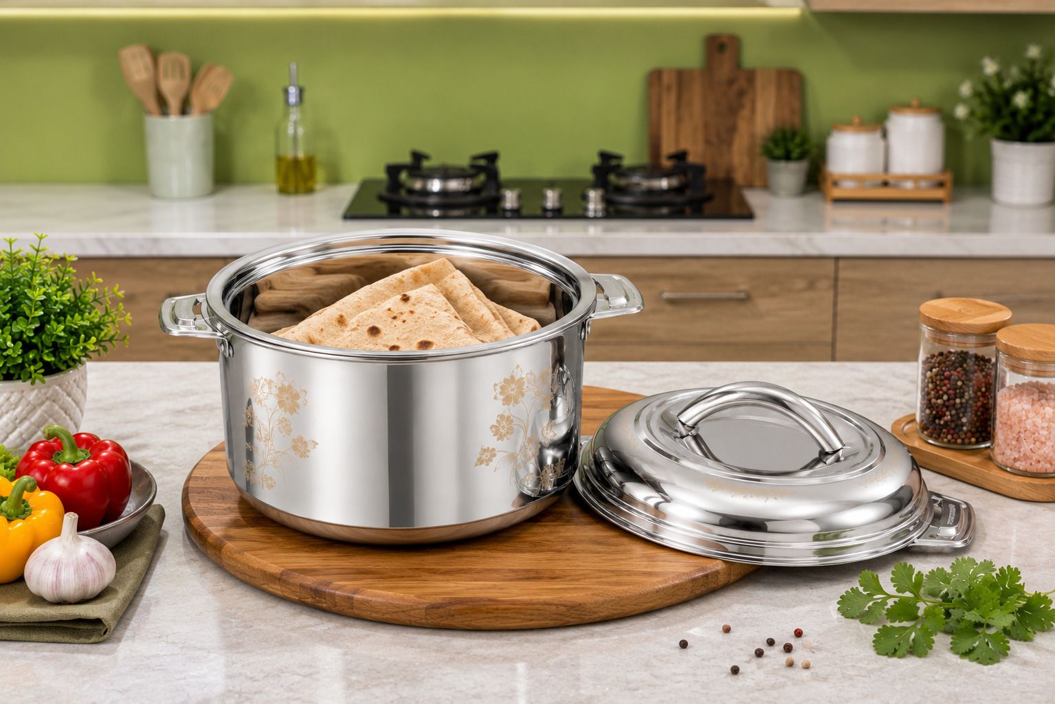 Stainless Steel Hot Pot 5000 ML | 5 Litre Insulated Casserole | Mirror Finish Serve Casserole-image-43