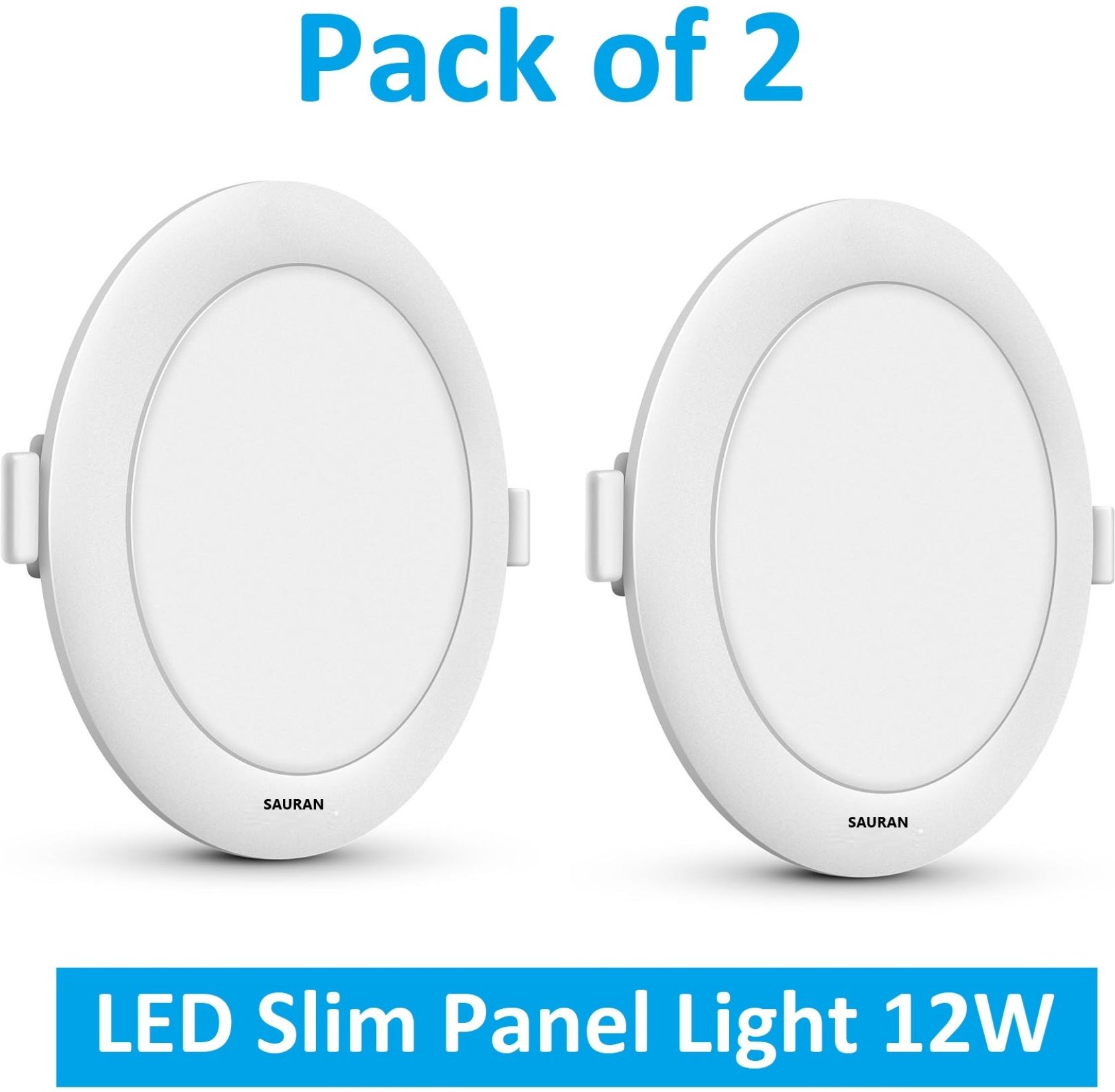 sauran Pack of 2 Round LED Slim Panel Natural White Light 12W LSP 11.2 (With Warranty) Ceiling Light Ceiling Lamp-picture-20