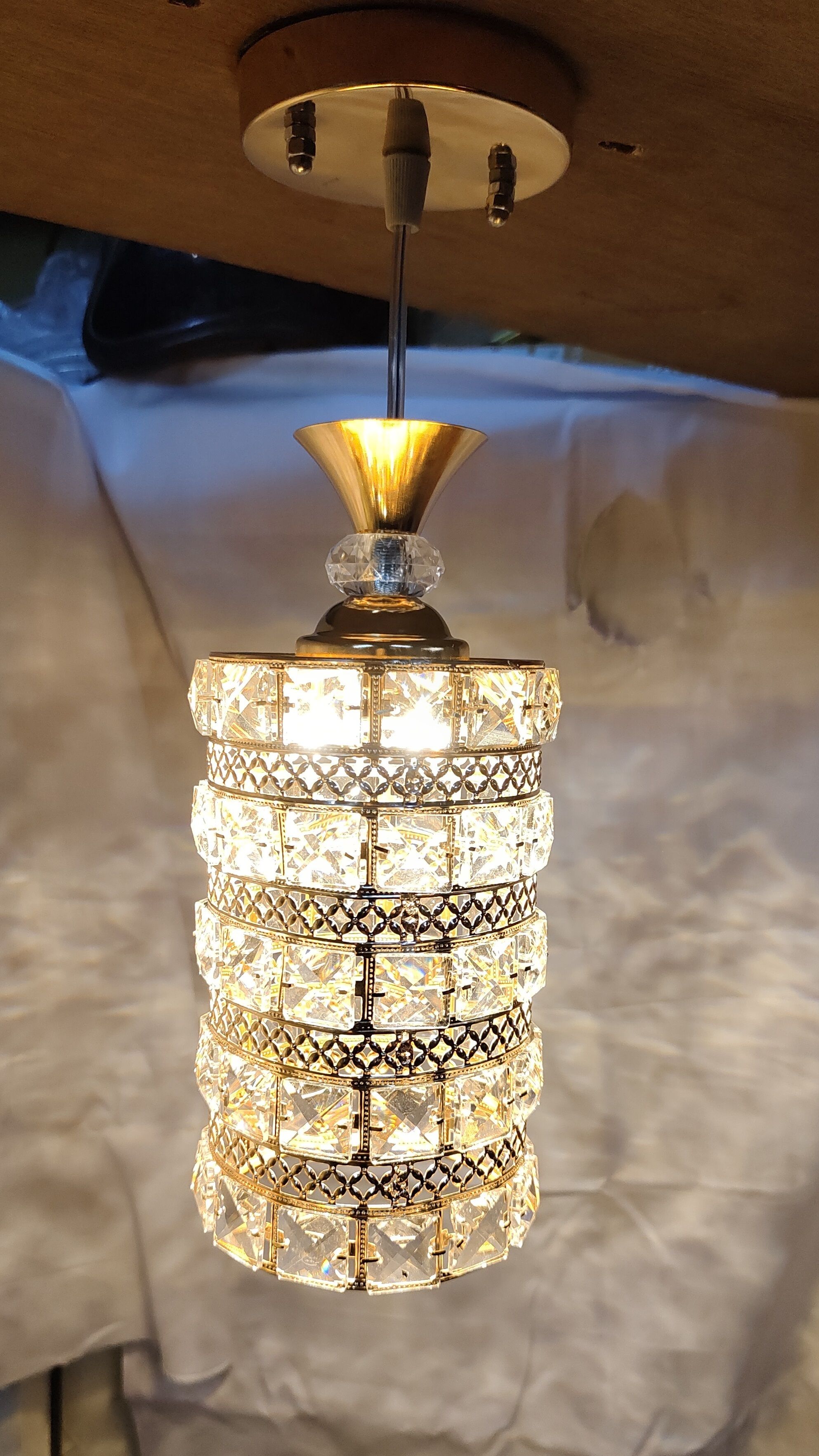 kinis Round Style with Crystal 3 Light (WW/WH/NW) Led Pendant Lamp Pendants Ceiling Lamp-picture-18