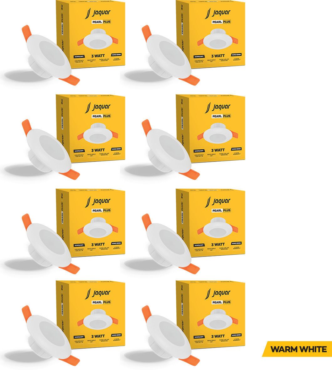 3W Pearl Plus Round Downlight - Warm (Pack of 8) Ceiling Light Ceiling Lamp