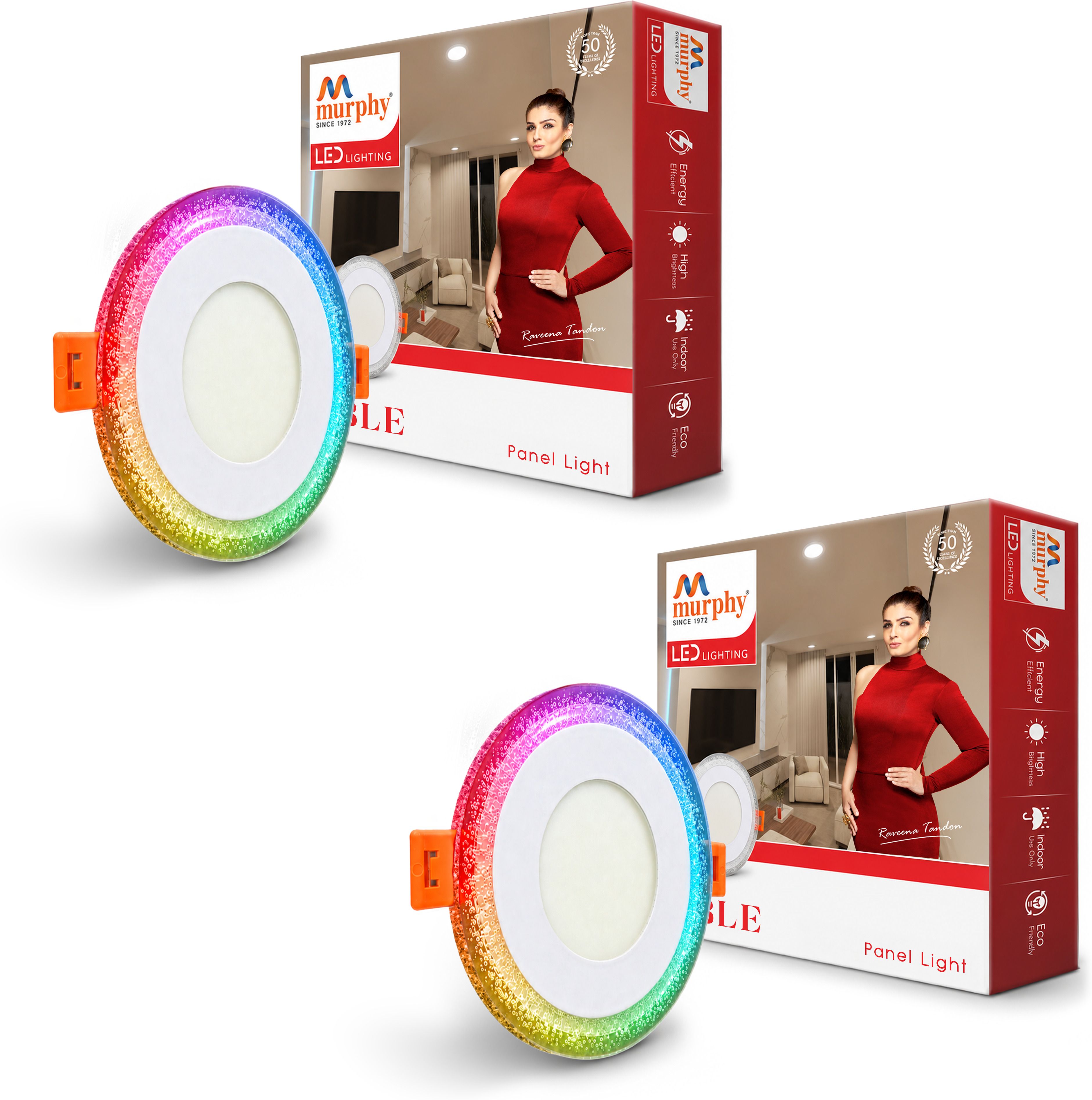 murphy Bubble 3W+3W Panel Light | RGB + Cool White | Pack of 2 Ceiling Light Ceiling Lamp-picture-29