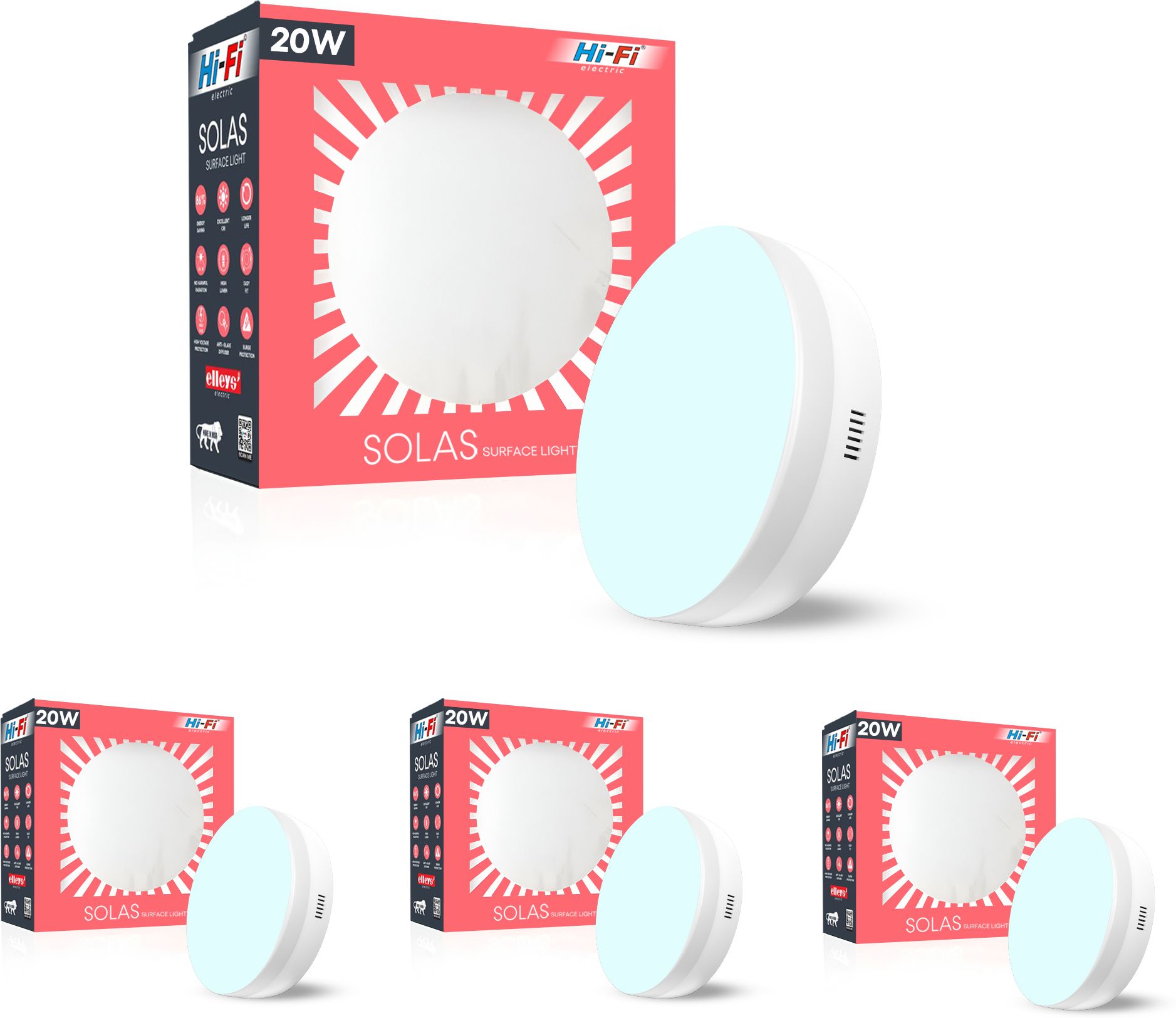 hi-fi SOLAS 20 Watt TWIST Surface Led Light ( Cool White ) Surface Ceiling Light Ceiling Lamp-picture-23