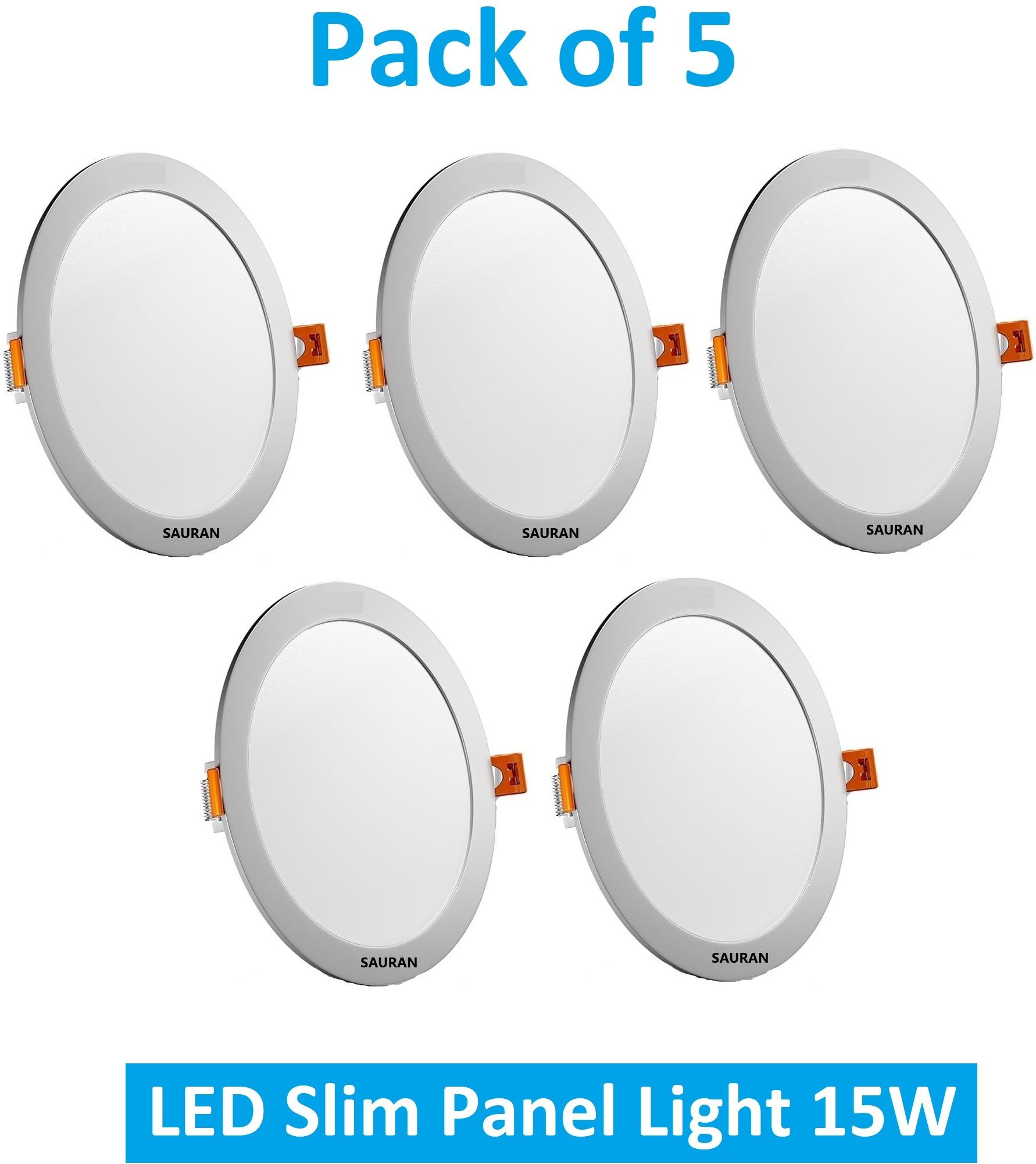 sauran Pack of 5 Round LED Slim Panel Natural White Light 15W LSP 18.3 (With Warranty) Ceiling Light Ceiling Lamp-picture-30