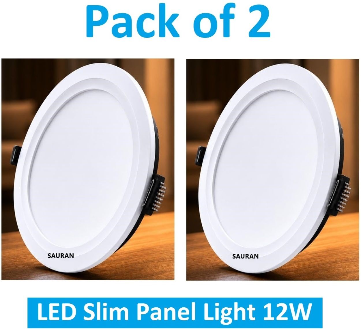 sauran Pack of 2 Round LED Slim Panel Natural White Light 12W LSP 16.2 (With Warranty) Ceiling Light Ceiling Lamp-picture-19